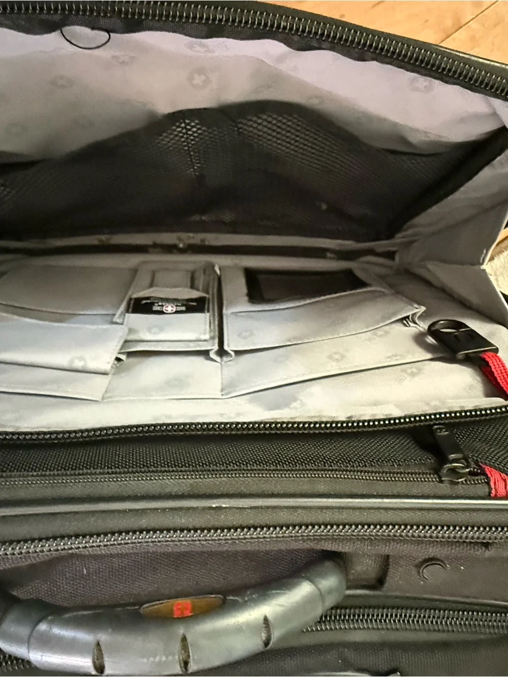 SwissGear Black & Red Accent Laptop Briefcase